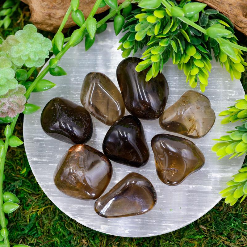 Natural Gemy Dark Smoky Quartz Polished Tumbles || || Brazil-Nature's Treasures