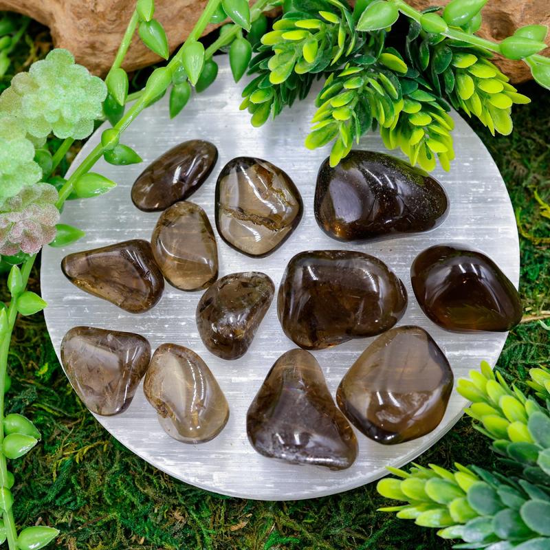 Natural Gemy Dark Smoky Quartz Polished Tumbles || || Brazil-Nature's Treasures