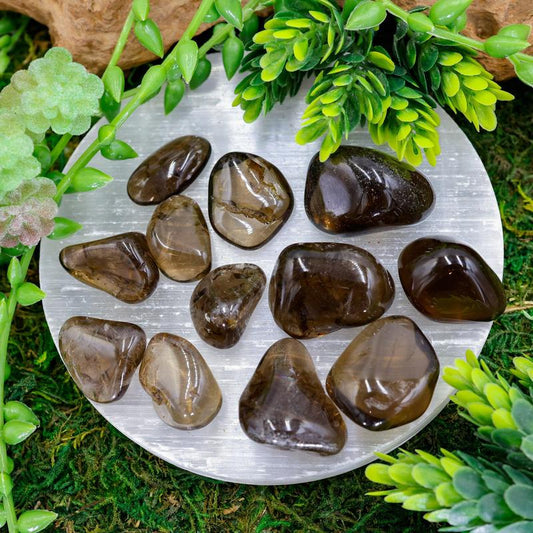 Natural Gemy Dark Smoky Quartz Polished Tumbles || || Brazil-Nature's Treasures