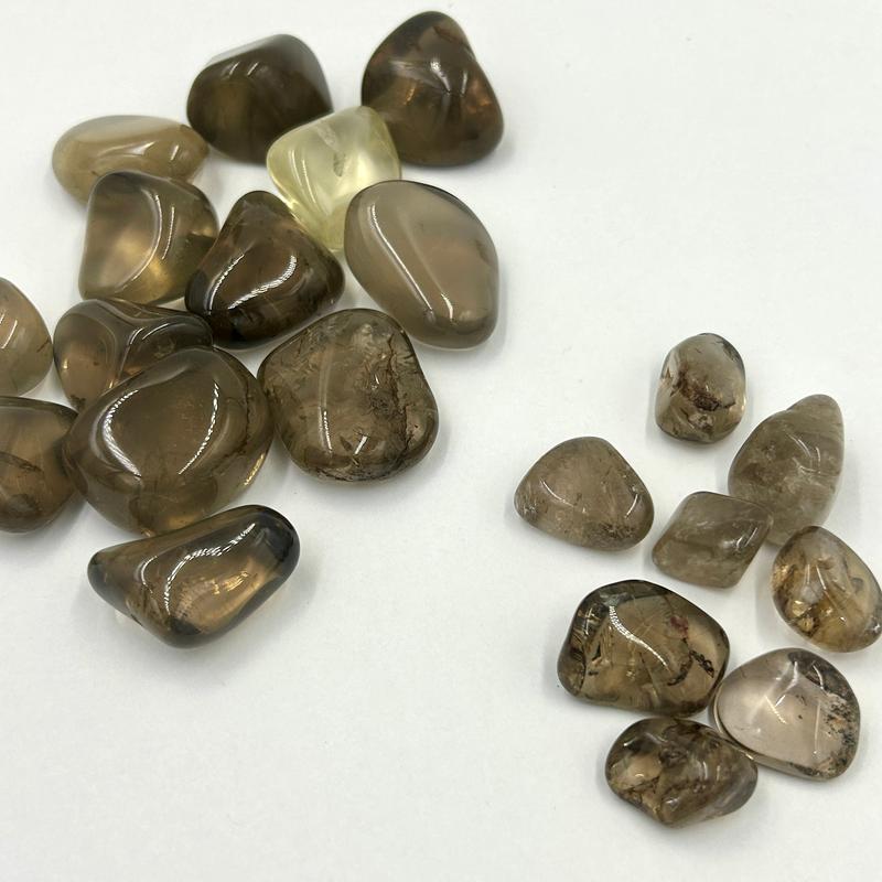 Natural Gemy Light Smoky Quartz Polished Tumbles || Brazil-Nature's Treasures