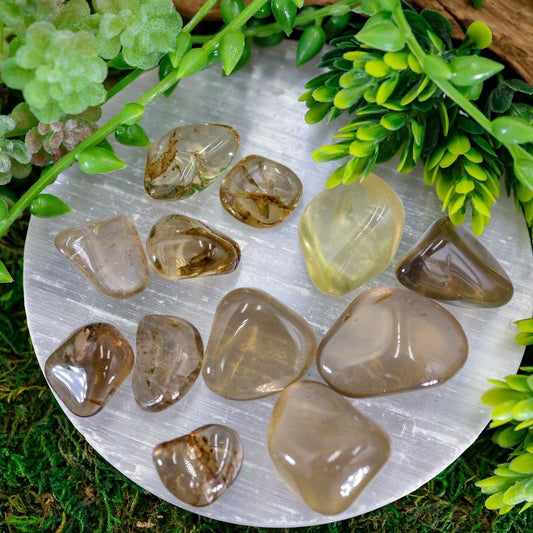 Natural Gemy Light Smoky Quartz Polished Tumbles || Brazil-Nature's Treasures