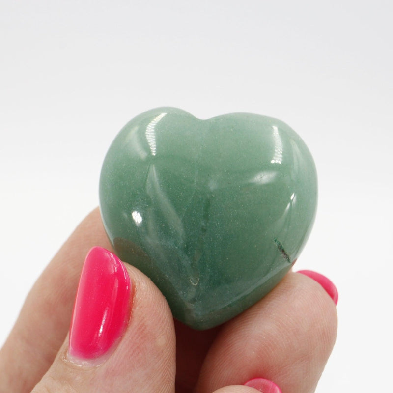 Natural Green Aventurine Pocket Hearts || Inner Love, Abundance || Brazil-Nature's Treasures
