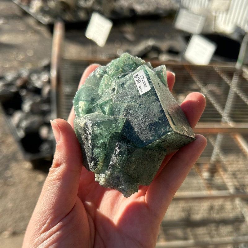 Natural Green Fluorite Clusters-Nature's Treasures
