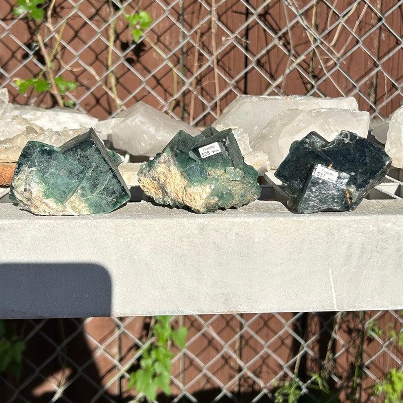 Natural Green Fluorite Clusters