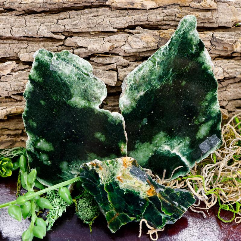 Natural Half Polished Jade Slabs || Trunk Show 2024-Nature's Treasures