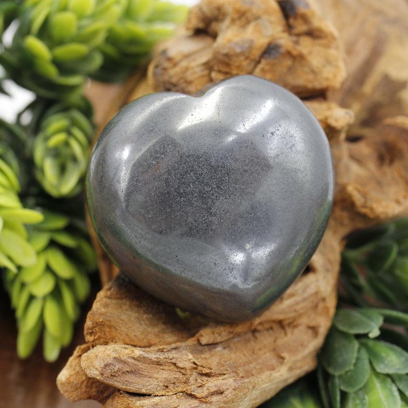Natural Hematite Pocket Heart 35 MM || Protection, Grounding || Africa