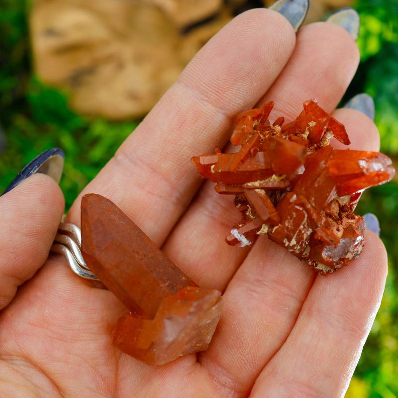 Natural Hematoid In Quartz Clusters || Trunk Show-Nature's Treasures