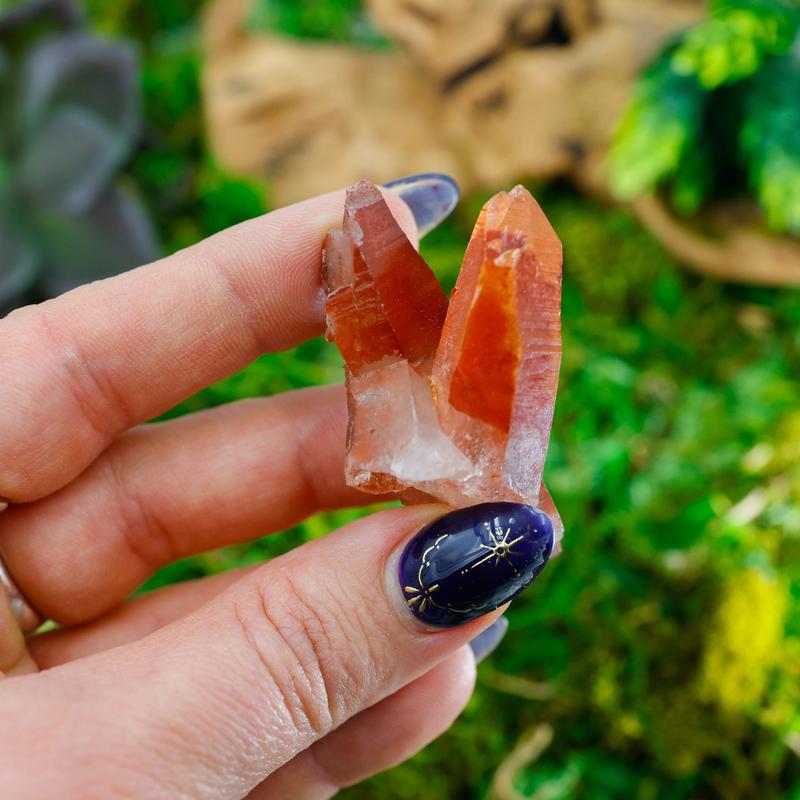 Natural Hematoid In Quartz Clusters || Trunk Show-Nature's Treasures