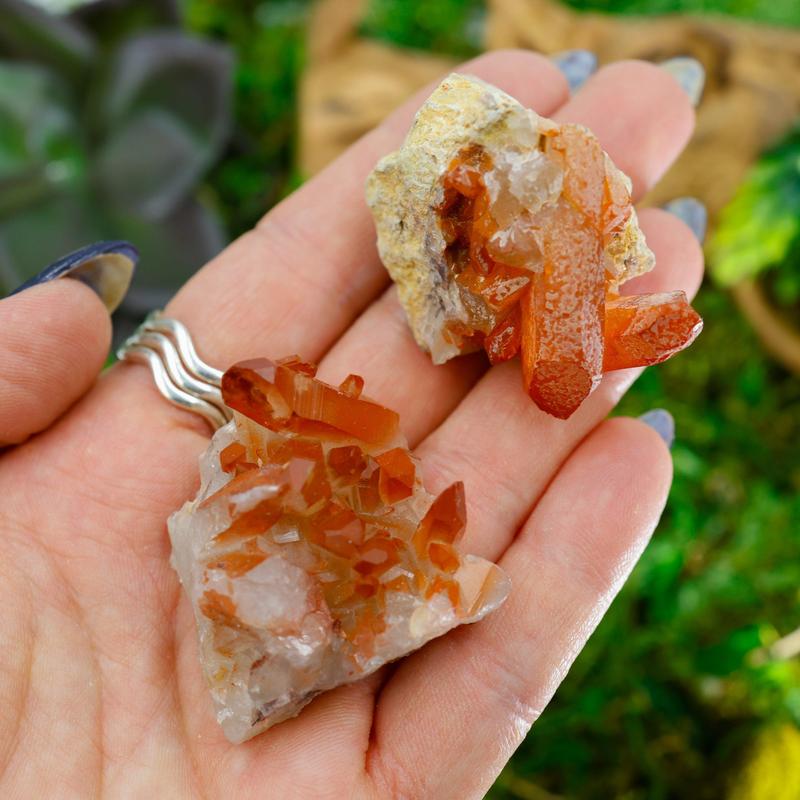 Natural Hematoid In Quartz Clusters || Trunk Show-Nature's Treasures