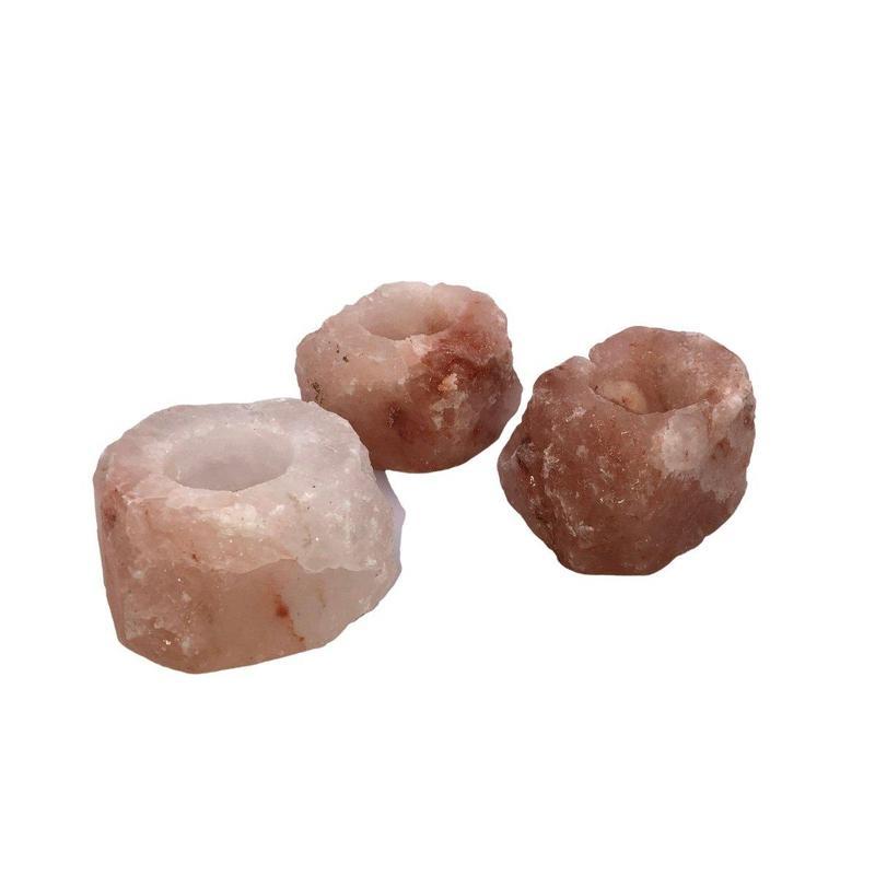 Natural Himalayan Salt Tea-Light Candle Holders || Home Decor-Nature's Treasures