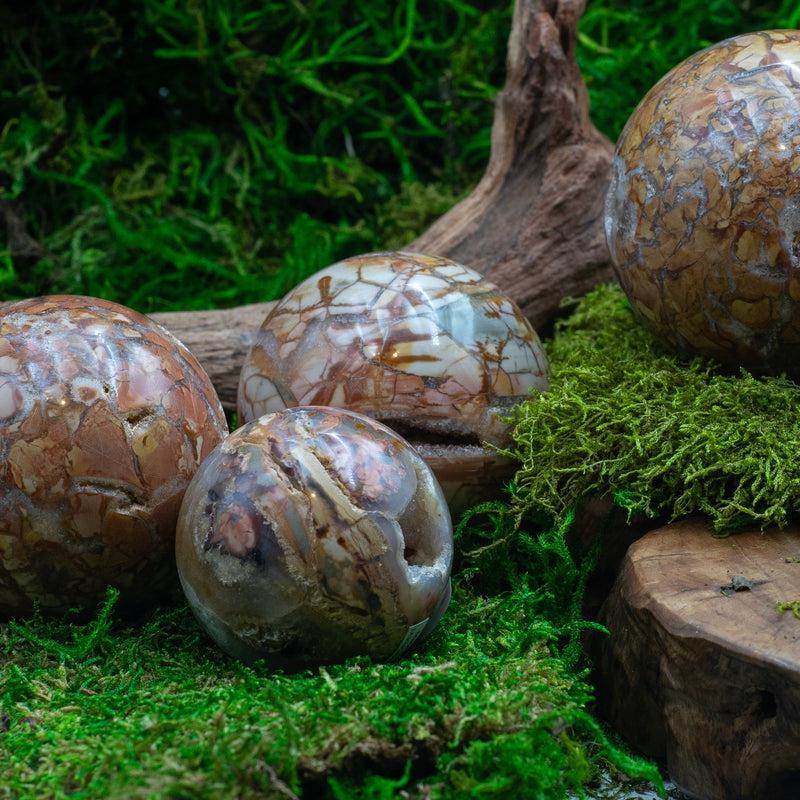 Natural Ibis Jasper Sphere's || Madagascar