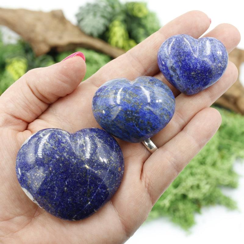 Natural Lapis Lazuli Puff Hearts || Truth, Communication || Pakistan-Nature's Treasures