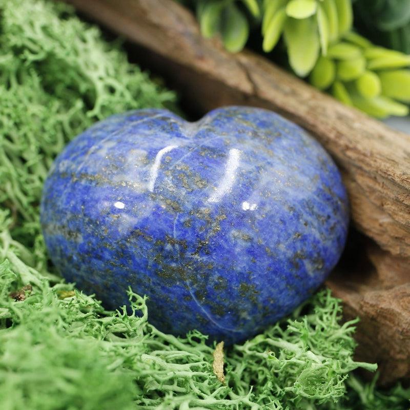 Natural Lapis Lazuli Puff Hearts || Truth, Communication || Pakistan-Nature's Treasures