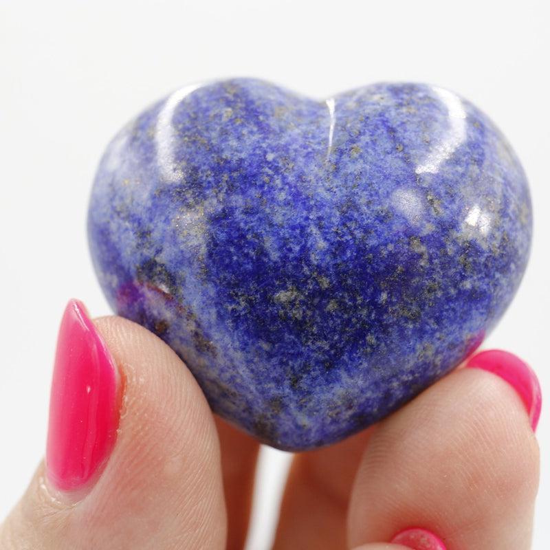 Natural Lapis Lazuli Puff Hearts || Truth, Communication || Pakistan-Nature's Treasures