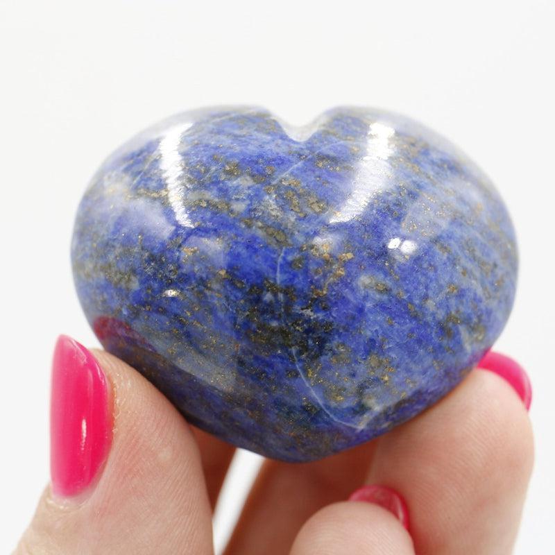 Natural Lapis Lazuli Puff Hearts || Truth, Communication || Pakistan-Nature's Treasures