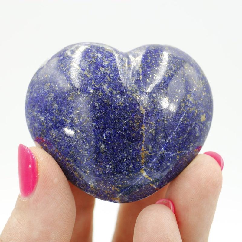 Natural Lapis Lazuli Puff Hearts || Truth, Communication || Pakistan-Nature's Treasures