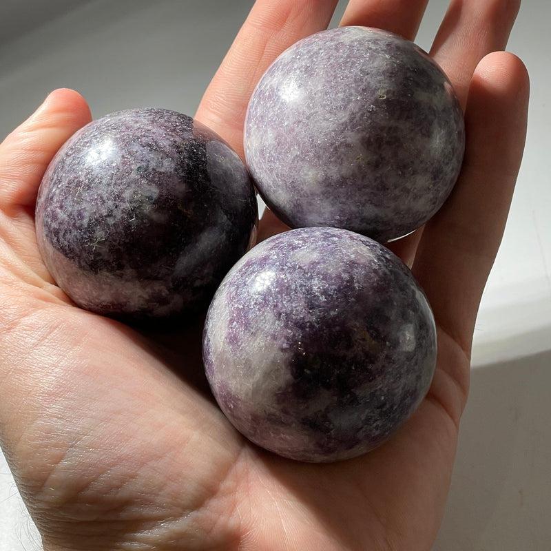 Natural Lepidolite Crystal Sphere || From Brazil-Nature's Treasures