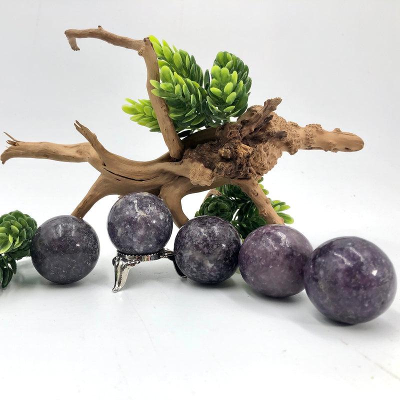Natural Lepidolite Crystal Sphere || From Brazil-Nature's Treasures