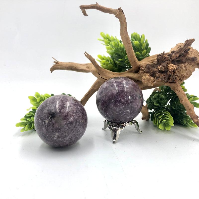 Natural Lepidolite Crystal Sphere || From Brazil-Nature's Treasures