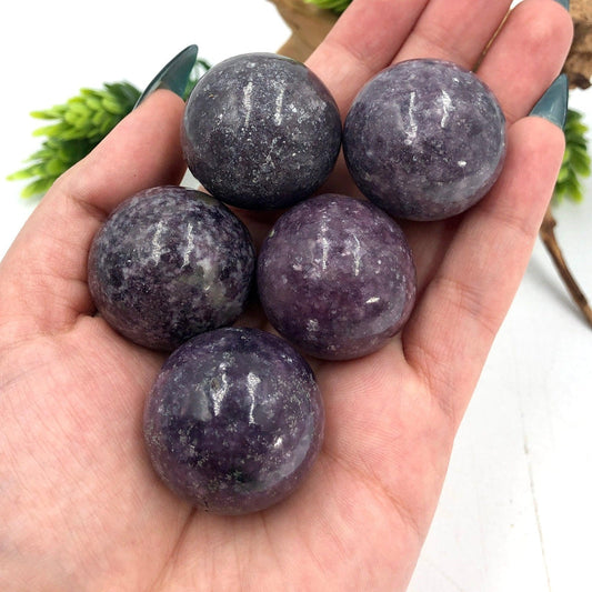 Natural Lepidolite Crystal Sphere || From Brazil-Nature's Treasures