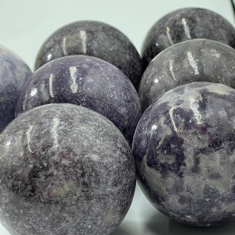 Natural Lepidolite Spheres || Stress Relief || Brazil-Nature's Treasures