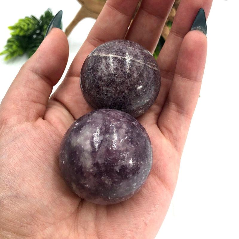 Natural Lepidolite Spheres || Stress Relief || Brazil-Nature's Treasures