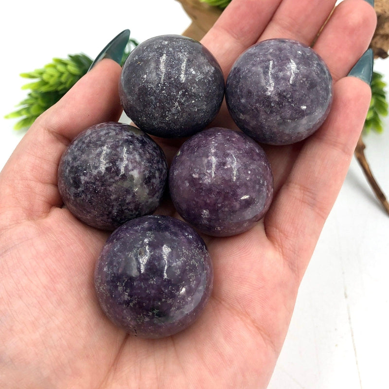 Natural Lepidolite Spheres || Stress Relief || Brazil-Nature's Treasures