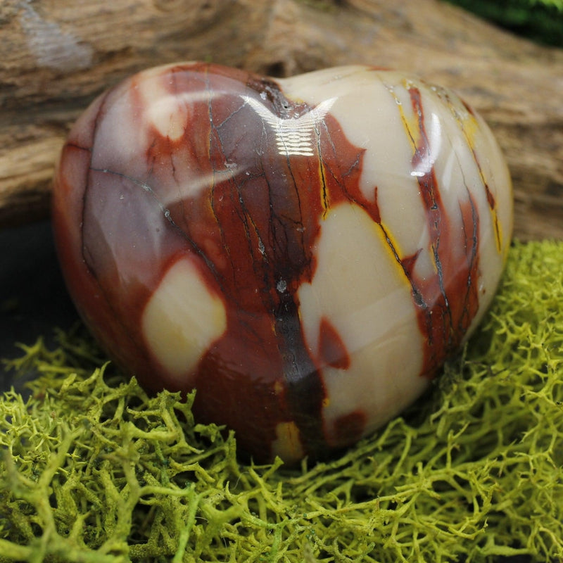 Natural Mookaite Jasper Pocket Hearts || Protection, Instinct || Australia-Nature's Treasures