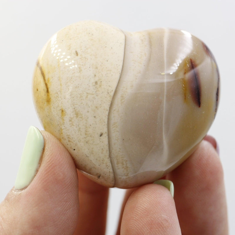 Natural Mookaite Jasper Pocket Hearts || Protection, Instinct || Australia-Nature's Treasures