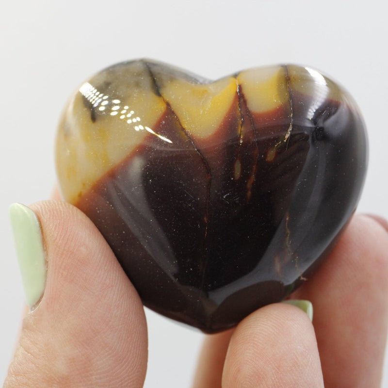 Natural Mookaite Jasper Pocket Hearts || Protection, Instinct || Australia-Nature's Treasures