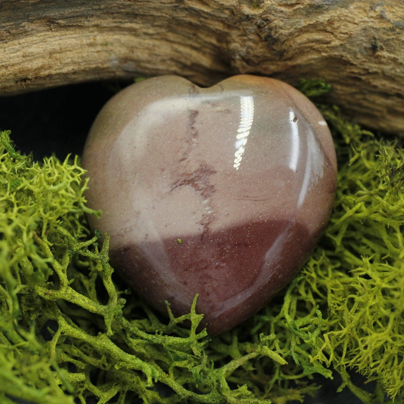 Natural Mookaite Jasper Pocket Hearts || Protection, Instinct || Australia-Nature's Treasures