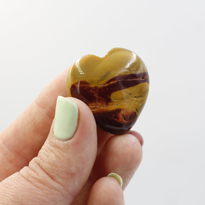 Natural Mookaite Jasper Pocket Hearts || Protection, Instinct || Australia-Nature's Treasures