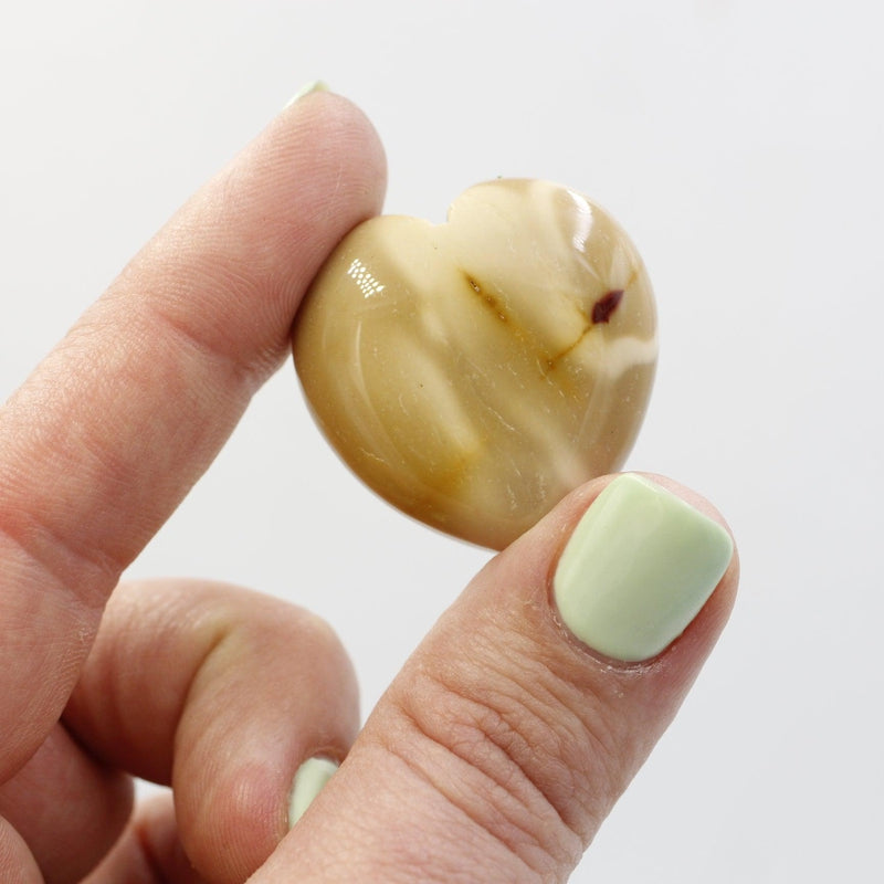 Natural Mookaite Jasper Pocket Hearts || Protection, Instinct || Australia-Nature's Treasures