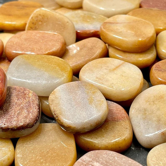 Natural Moonstone Flat Palm Stones || Kundalini Energy-Nature's Treasures