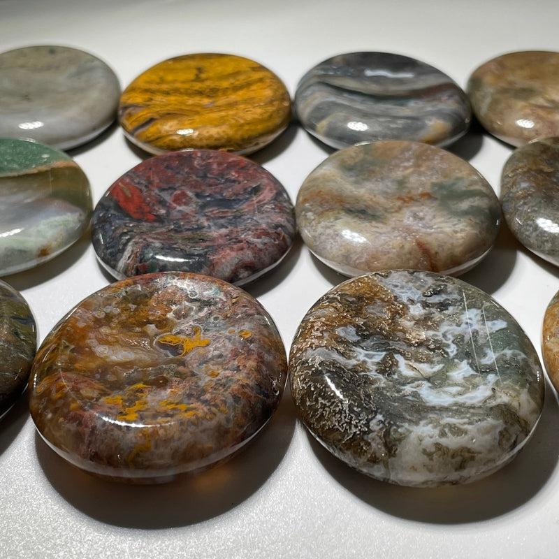 Natural Ocean Jasper Palm Stone | Madagascar Worry Stone-Nature's Treasures