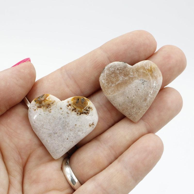 Natural Pink Amethyst Pocket Hearts || Protection, Cleansing || Brazil-Nature's Treasures