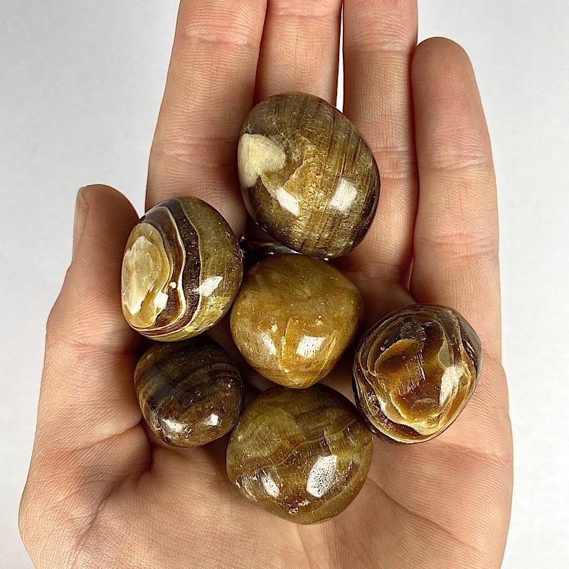 Natural Polished Cave Stalactite Tumbled Stones || Growth & Grounding || Peru-Nature's Treasures