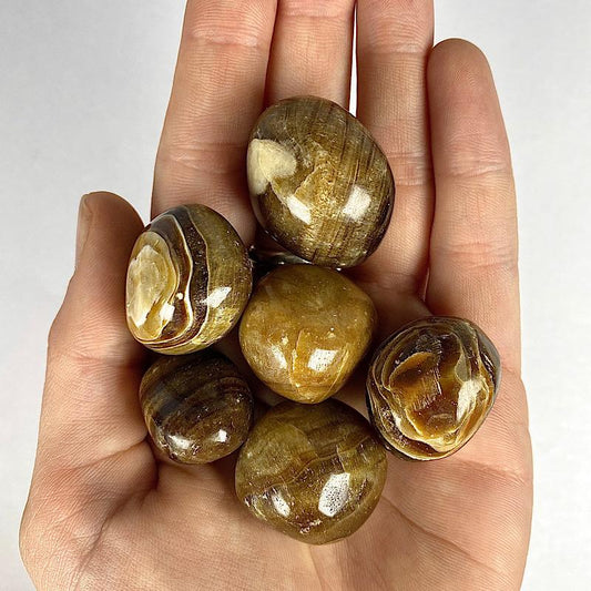 Natural Polished Cave Stalactite Tumbled Stones || Growth & Grounding || Peru-Nature's Treasures