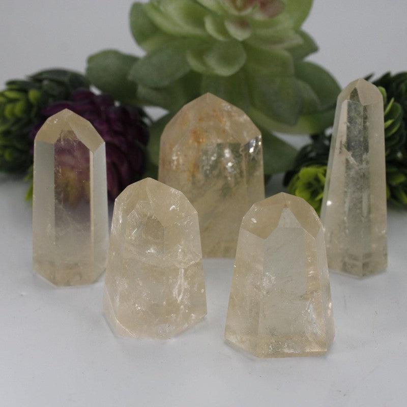 Natural Polished Citrine Tower Points || Abundance || Brazil-Nature's Treasures