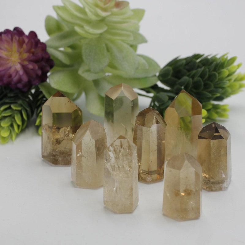 Natural Polished Citrine Tower Points || Abundance || Brazil-Nature's Treasures