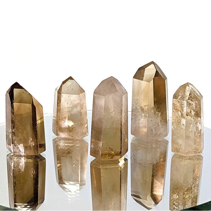 Natural Polished Citrine Tower Points || Abundance || Brazil-Nature's Treasures