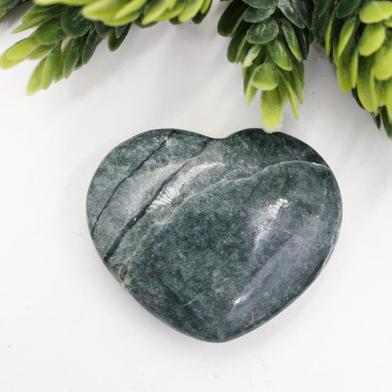 Natural Polished Jade Heart 40 MM || Inner Love, Balance || Pakistan-Nature's Treasures