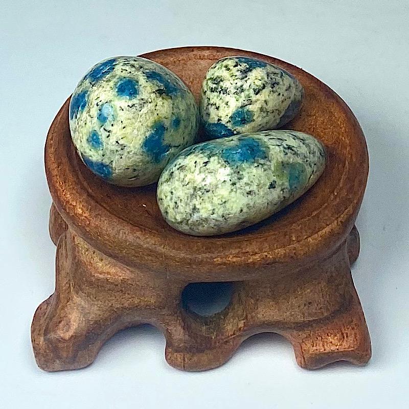 Natural Polished K2 Azurite in Granite Tumbled Stones || Communication & Psychic Development || Pakistan-Nature's Treasures