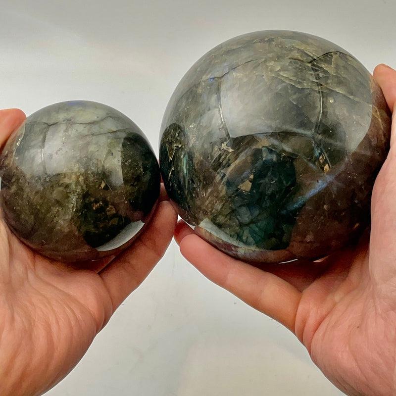 Natural Polished Labradorite Spheres || Madagascar-Nature's Treasures