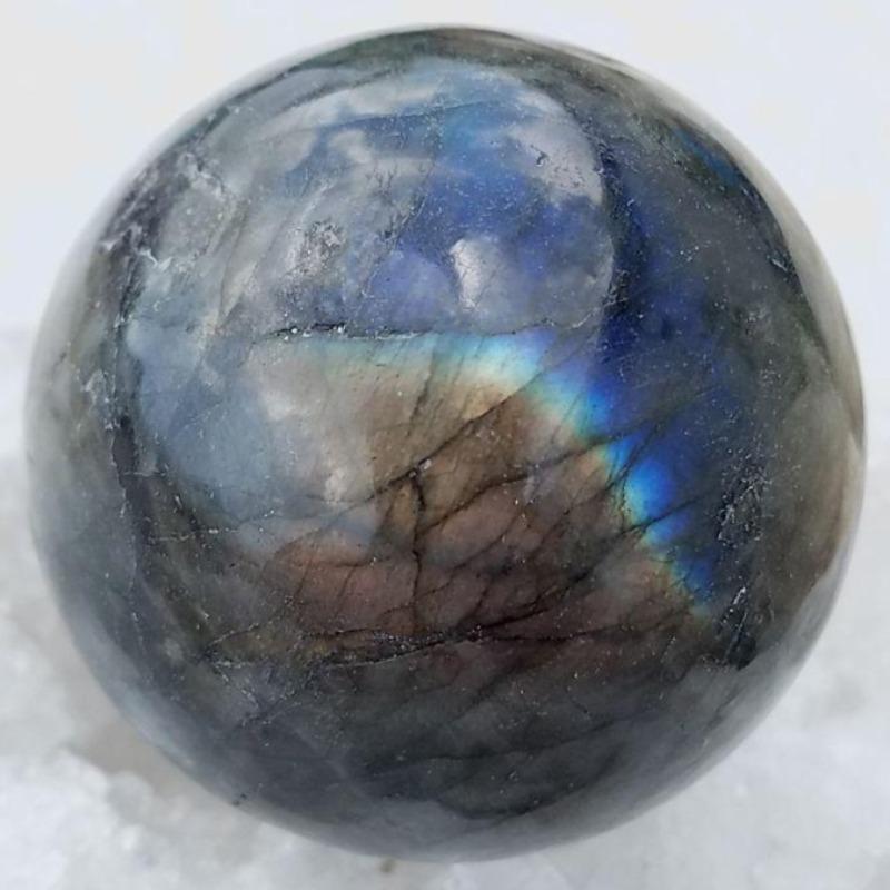 Natural Polished Labradorite Spheres || Madagascar