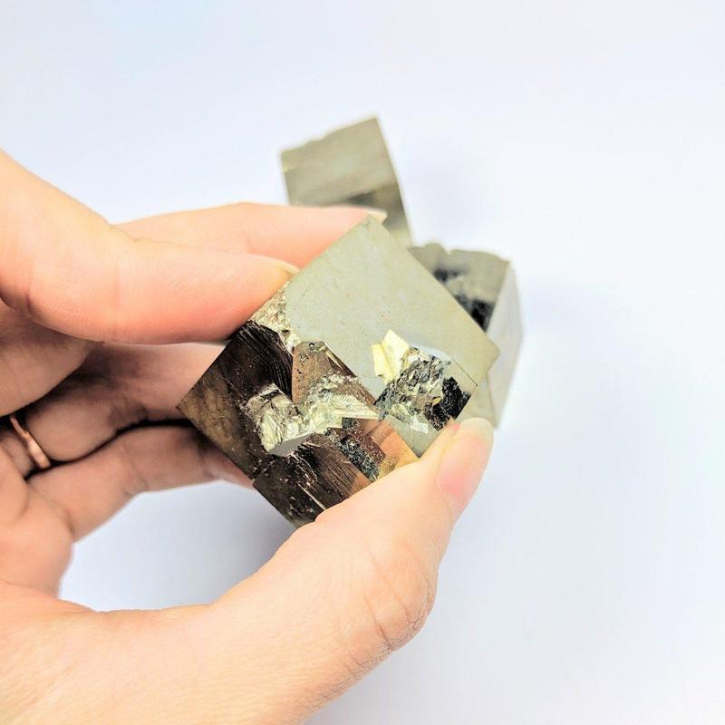 Natural Polished Pyrite Cube Carvings || Protection || Spain-Nature's Treasures