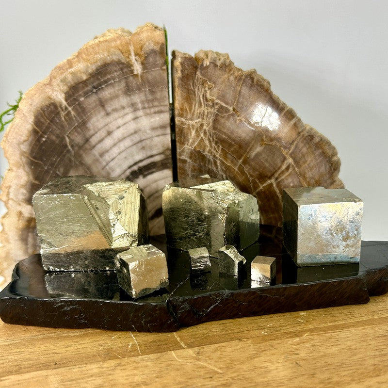 Natural Polished Pyrite Cube Carvings || Protection || Spain-Nature's Treasures