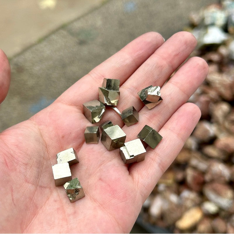 Natural Polished Pyrite Cube Carvings || Protection || Spain-Nature's Treasures