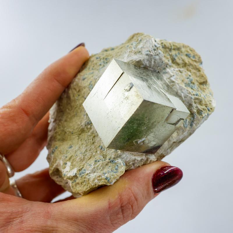 Natural Pyrite Cubes In Matrix-Nature's Treasures