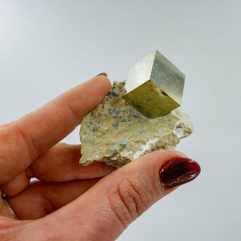 Natural Pyrite Cubes In Matrix-Nature's Treasures